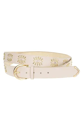 Stylish Ivory Belt with Third Eye Detailing