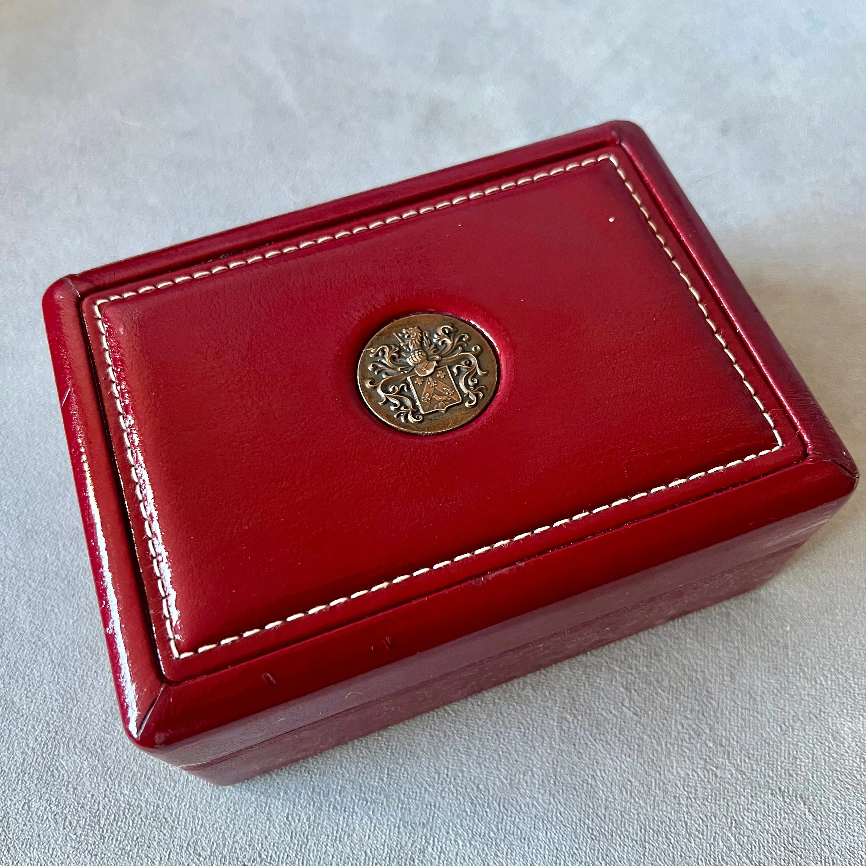 Luxurious Burgundy Leather Box