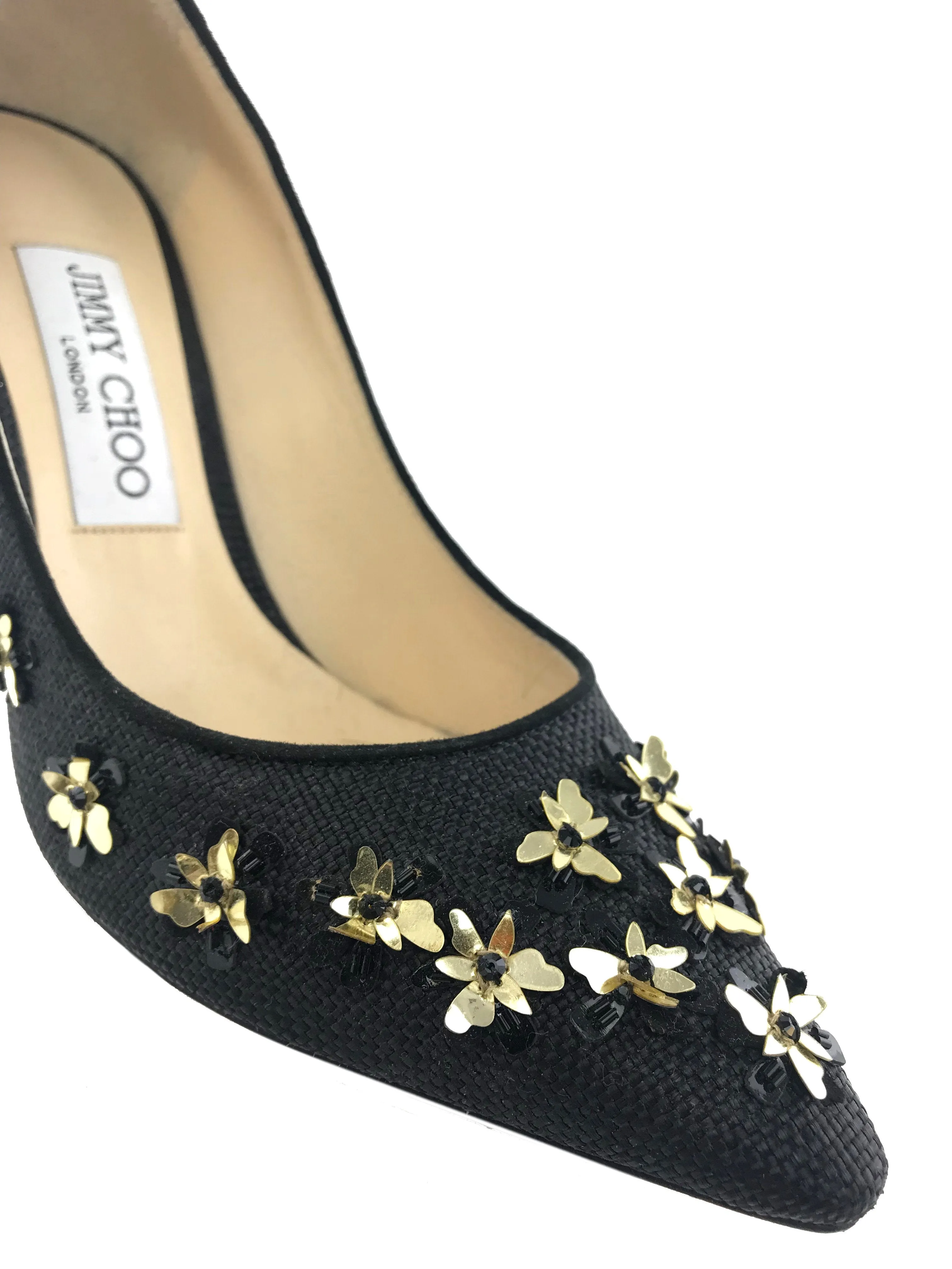 Romy Flower Raffia Pump by Jimmy Choo in Size 7.5