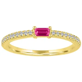 The Julia Baguette Ruby Diamond Ring