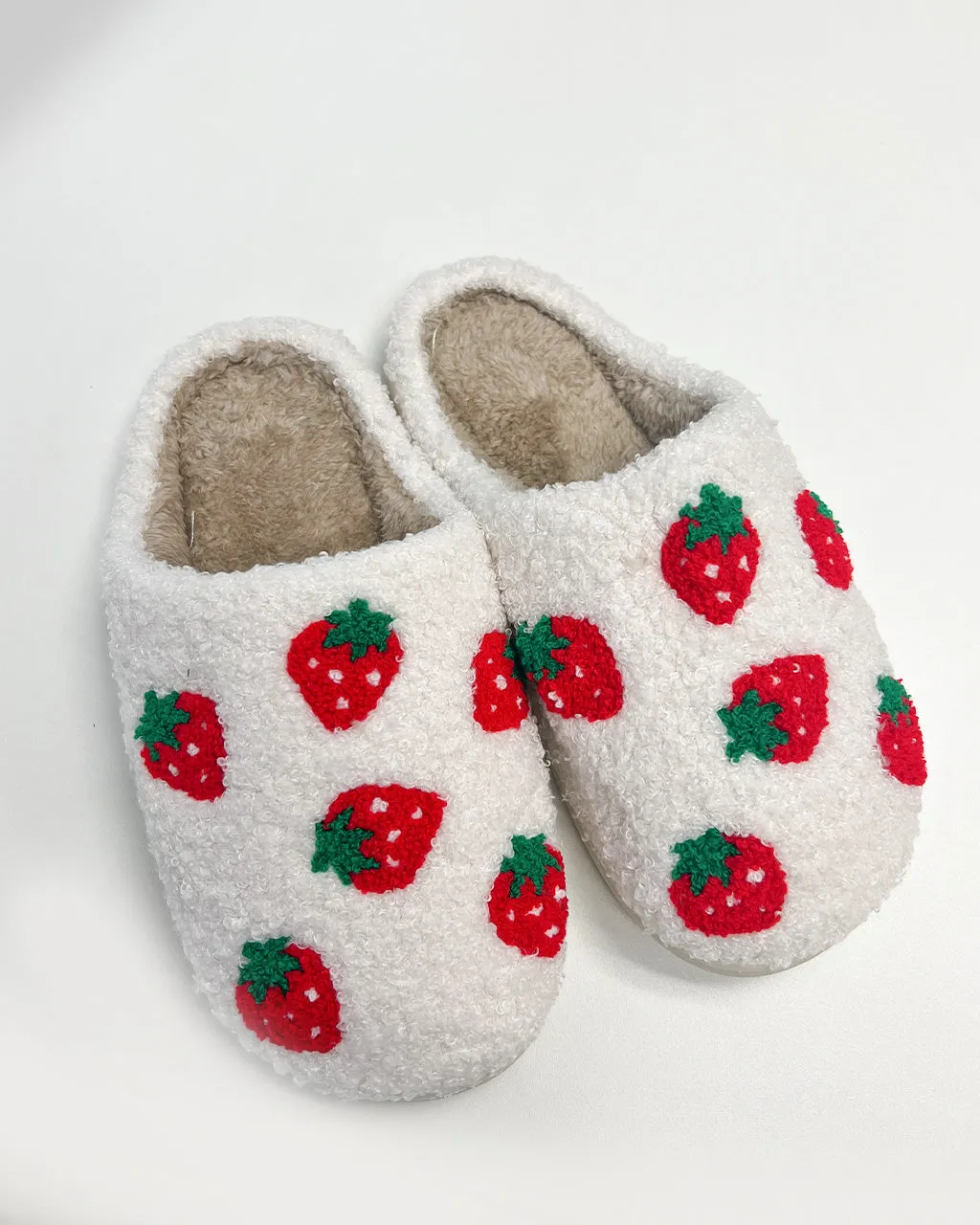 Sherpa Slippers with All-Over Katydid Pattern