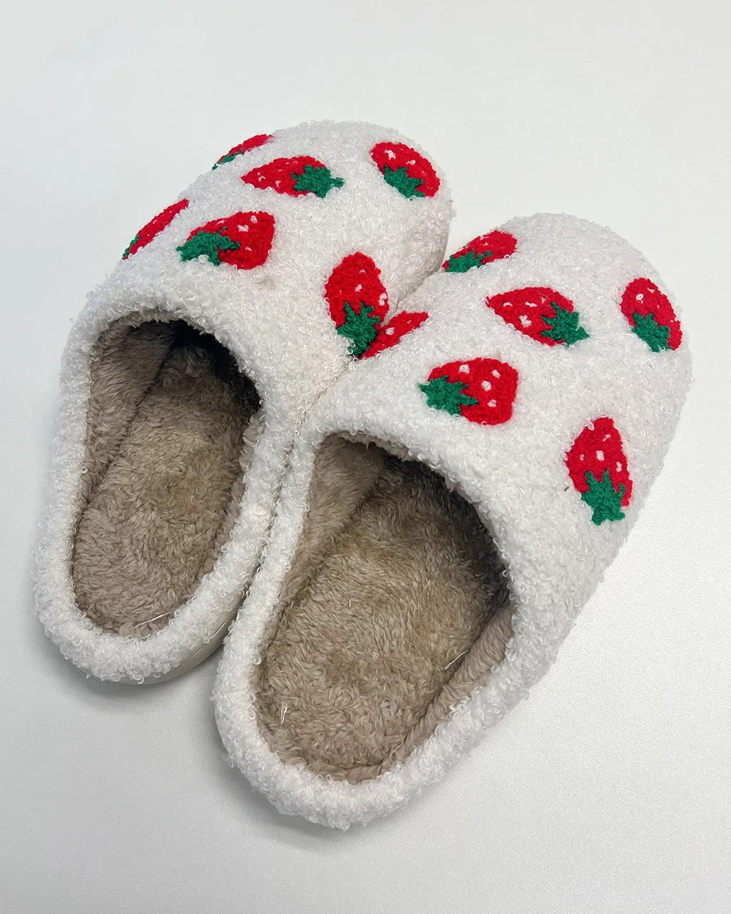 Sherpa Slippers with All-Over Katydid Pattern