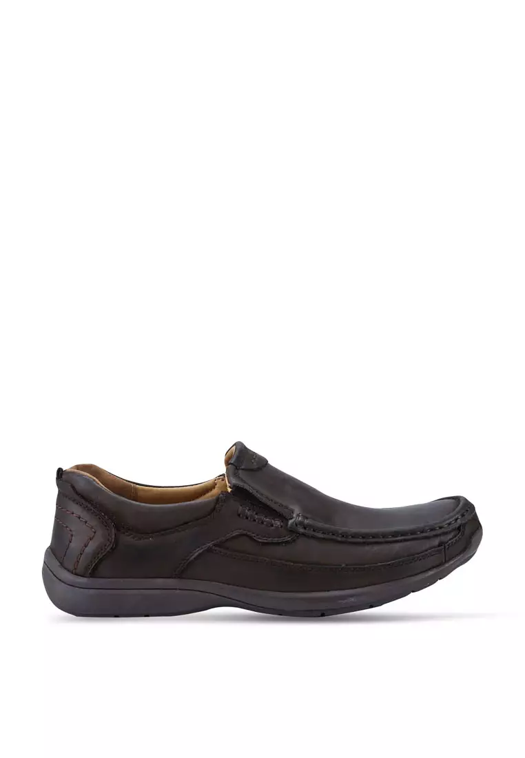 Faux Leather Slip-On Shoes by KNIGHT