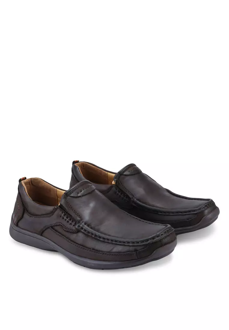 Faux Leather Slip-On Shoes by KNIGHT