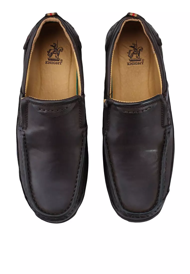 Faux Leather Slip-On Shoes by KNIGHT