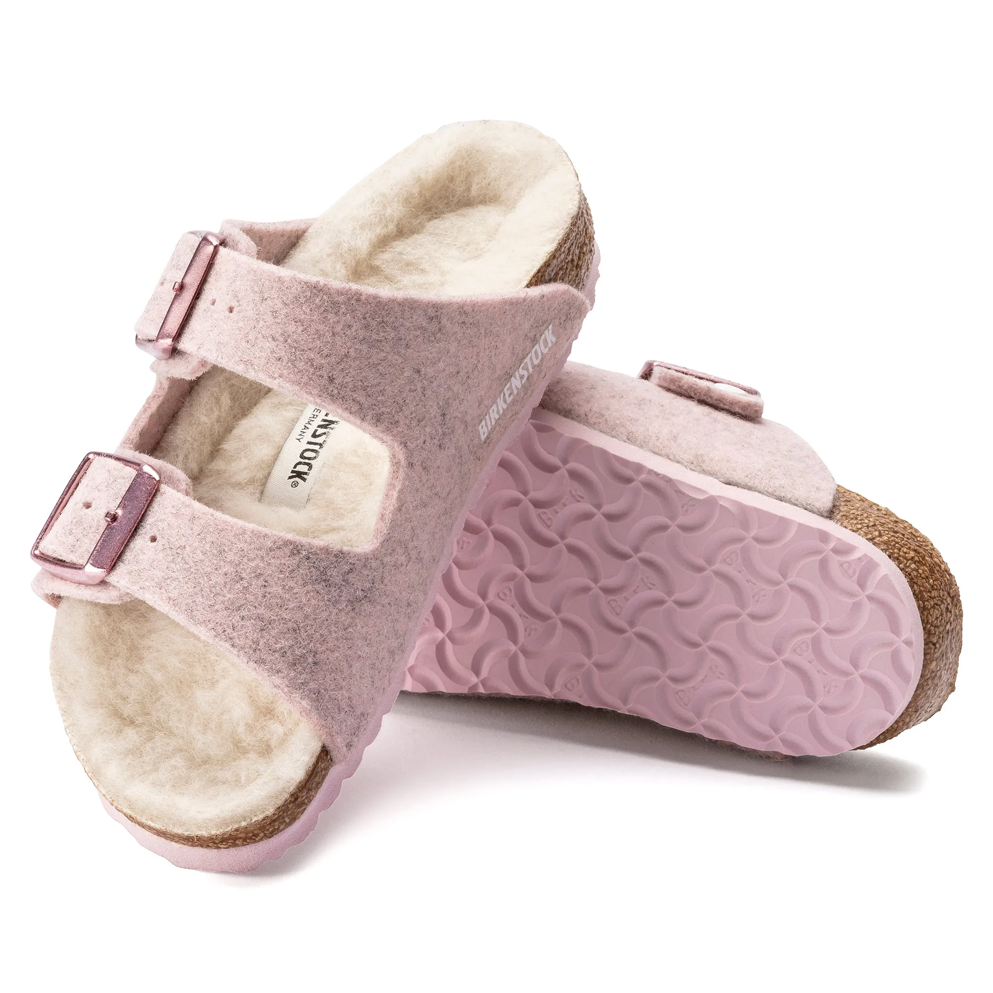 Kid's Happy Lamb Wool Shearling Birkenstock Arizona