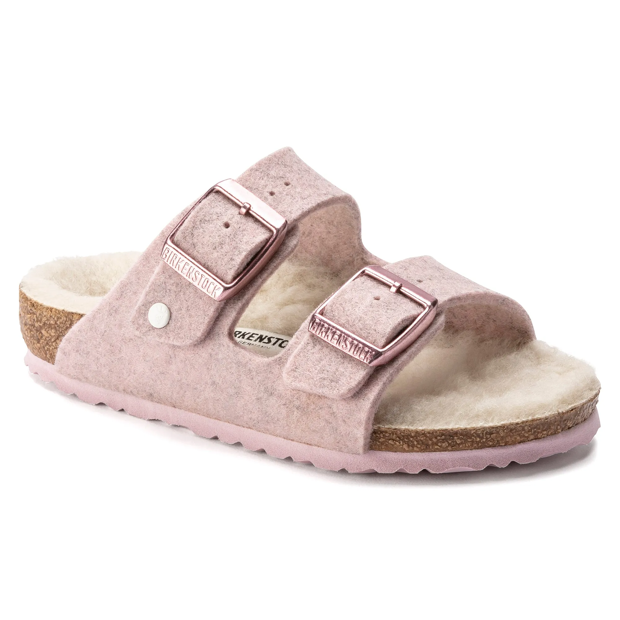 Kid's Happy Lamb Wool Shearling Birkenstock Arizona