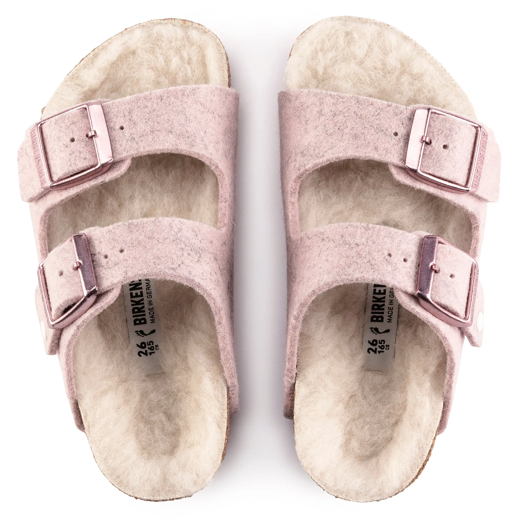 Kid's Happy Lamb Wool Shearling Birkenstock Arizona