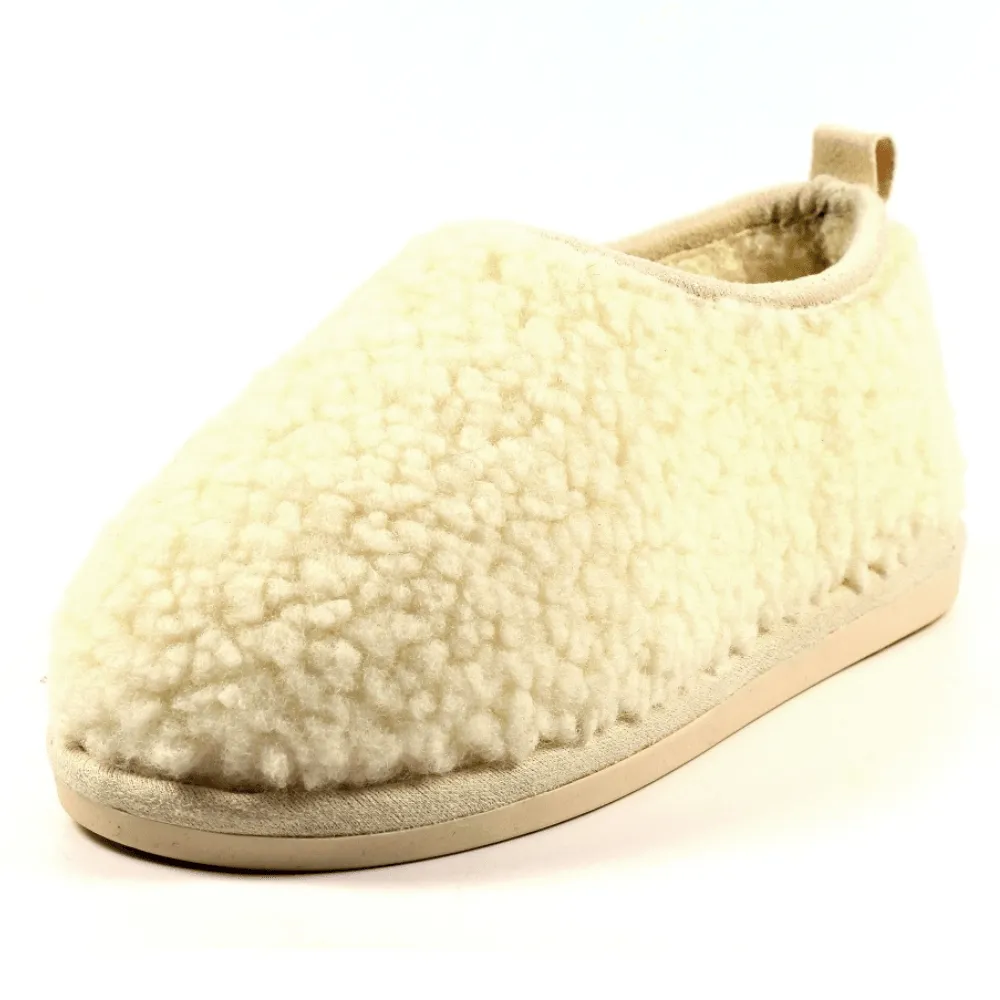 Ladies' Luna II Cream Teddy Fleece Slippers