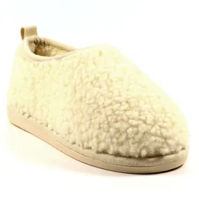 Ladies' Luna II Cream Teddy Fleece Slippers