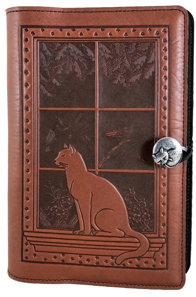 Cat Window Leather Journal