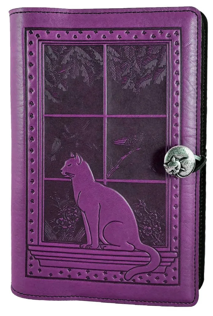 Cat Window Leather Journal