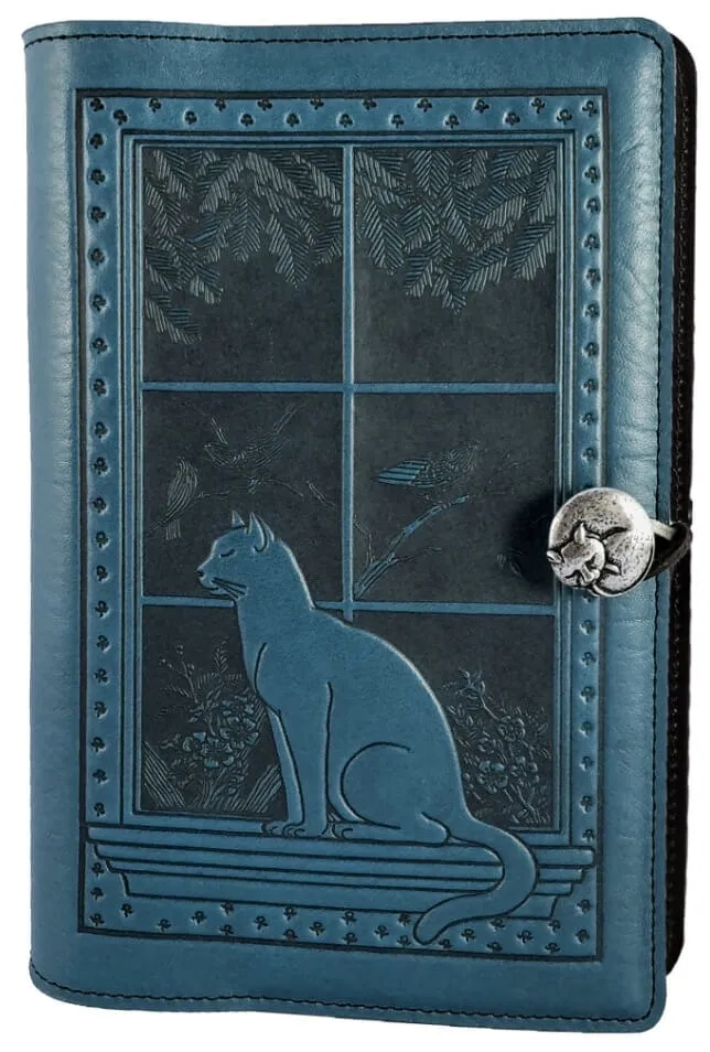 Cat Window Leather Journal