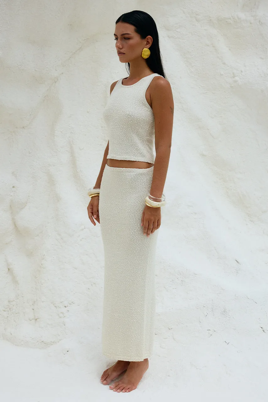 Ivory Adda Midi Skirt