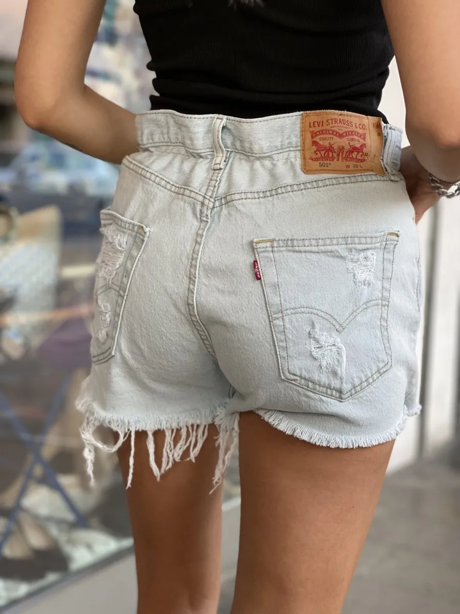 Vintage Denim Levi's Shorts with Strappi