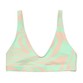 LIME SWIRL ECO Bella Padded Bikini Top