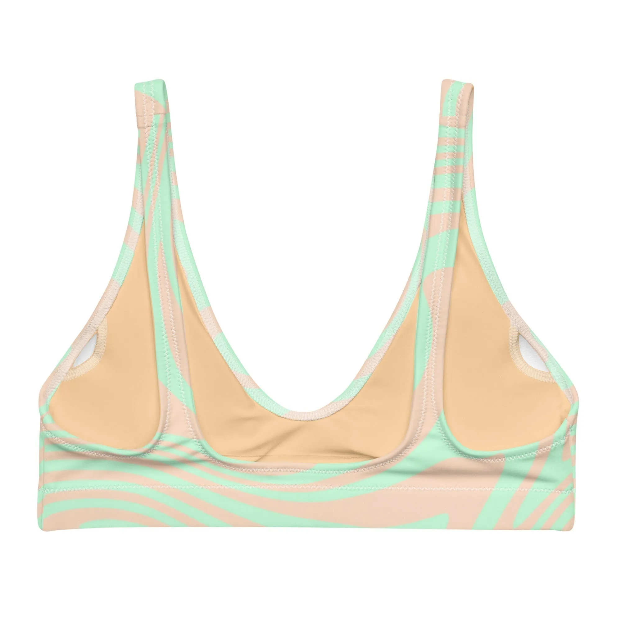 LIME SWIRL ECO Bella Padded Bikini Top