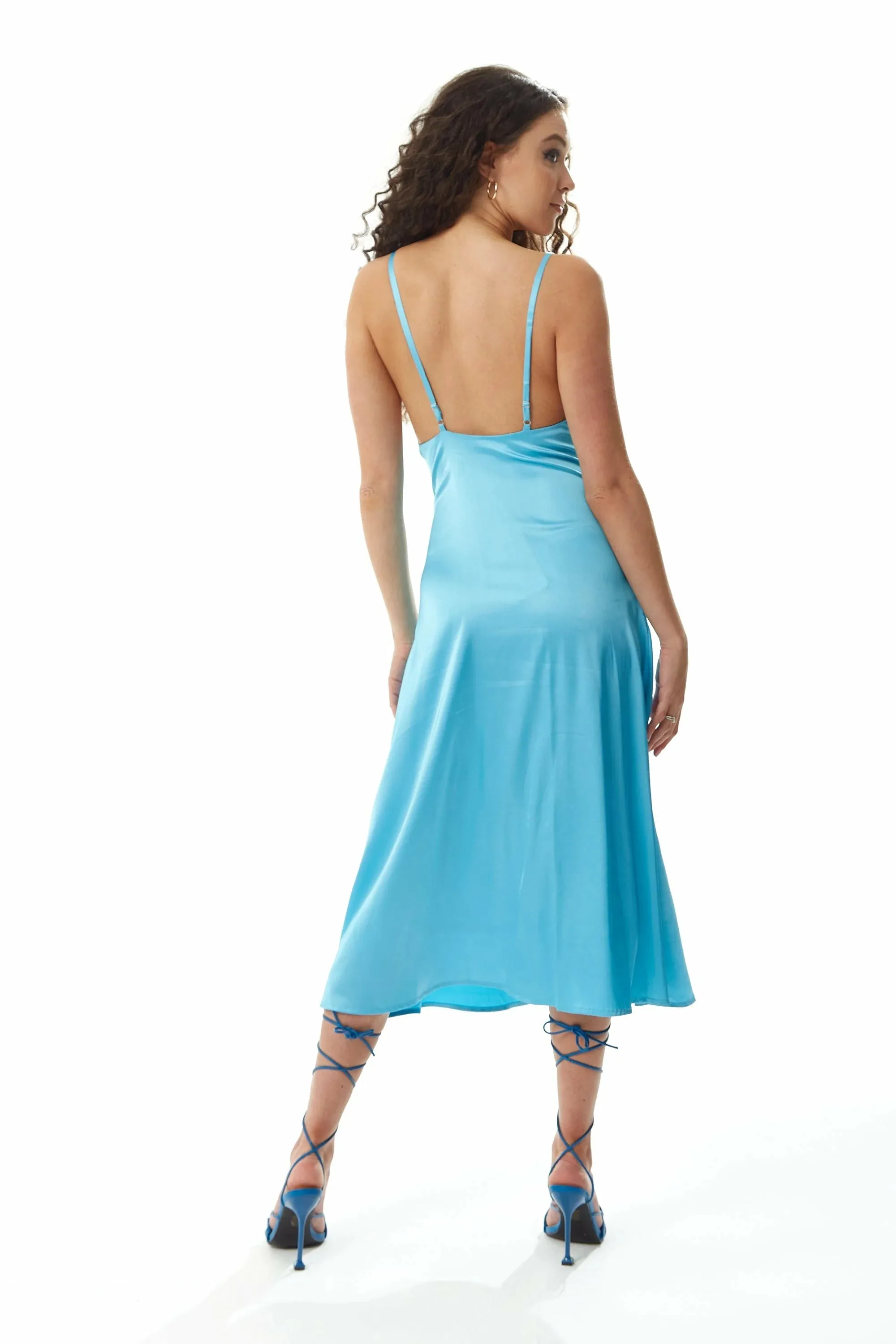 Satin Midi Dress by Liquorish