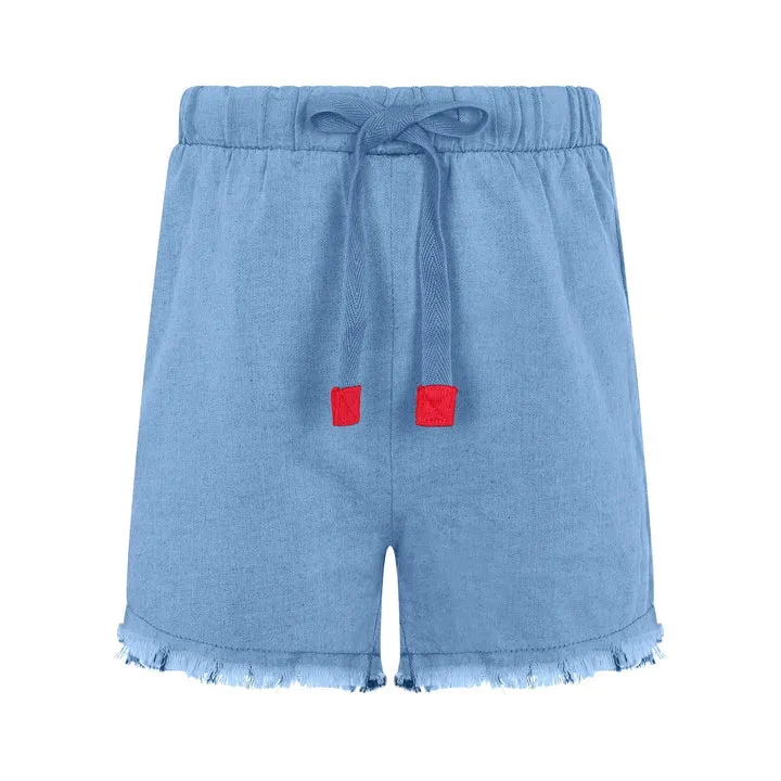 Denim Drawstring Shorts