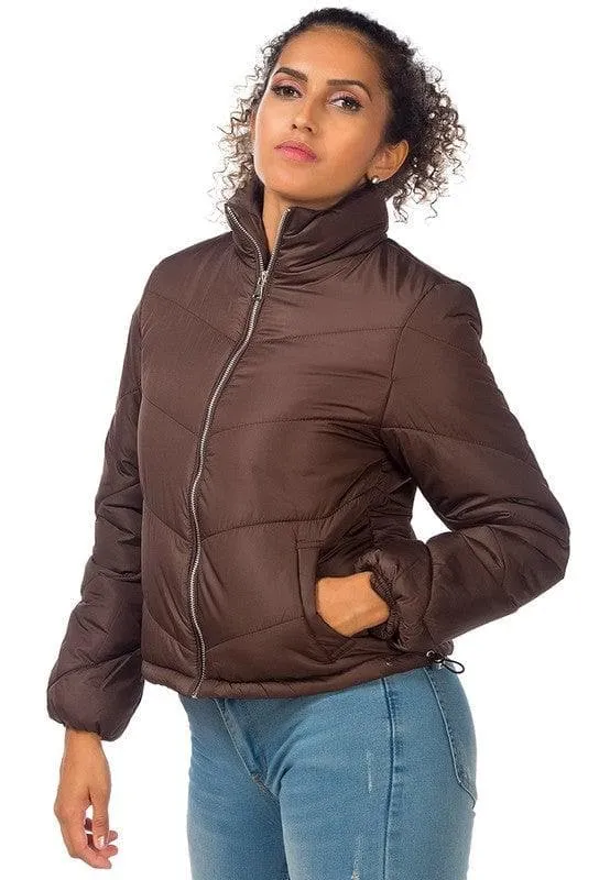 Long Sleeves Puffer Jacket by LONDON RAG in 5 Colors