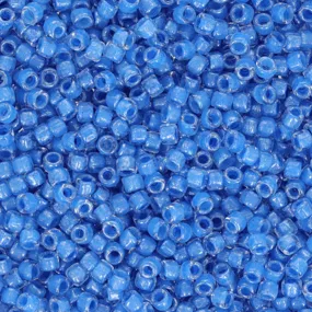 Czech Glass Matubo 10/0 Seed Bead Luster Blue Lined 2.5 Inch Tube