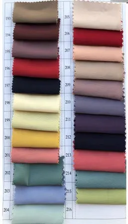 Chart for Satin Colors