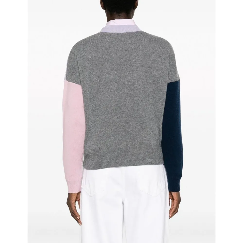 MAISON KITSUNE Crew Neck Wool Long Sleeves V-neck & Crew neck