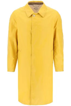 Yellow Maison Margiela Trench Coat Worn-Out Effect Coated Cotton S50AH0130 S48398