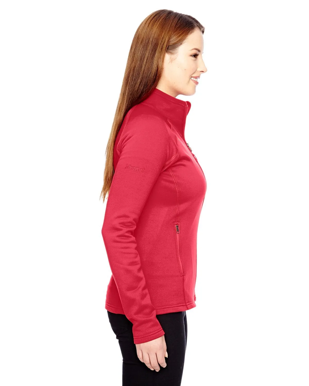 Team Red Marmot Ladies Stretch Fleece Jacket 89560