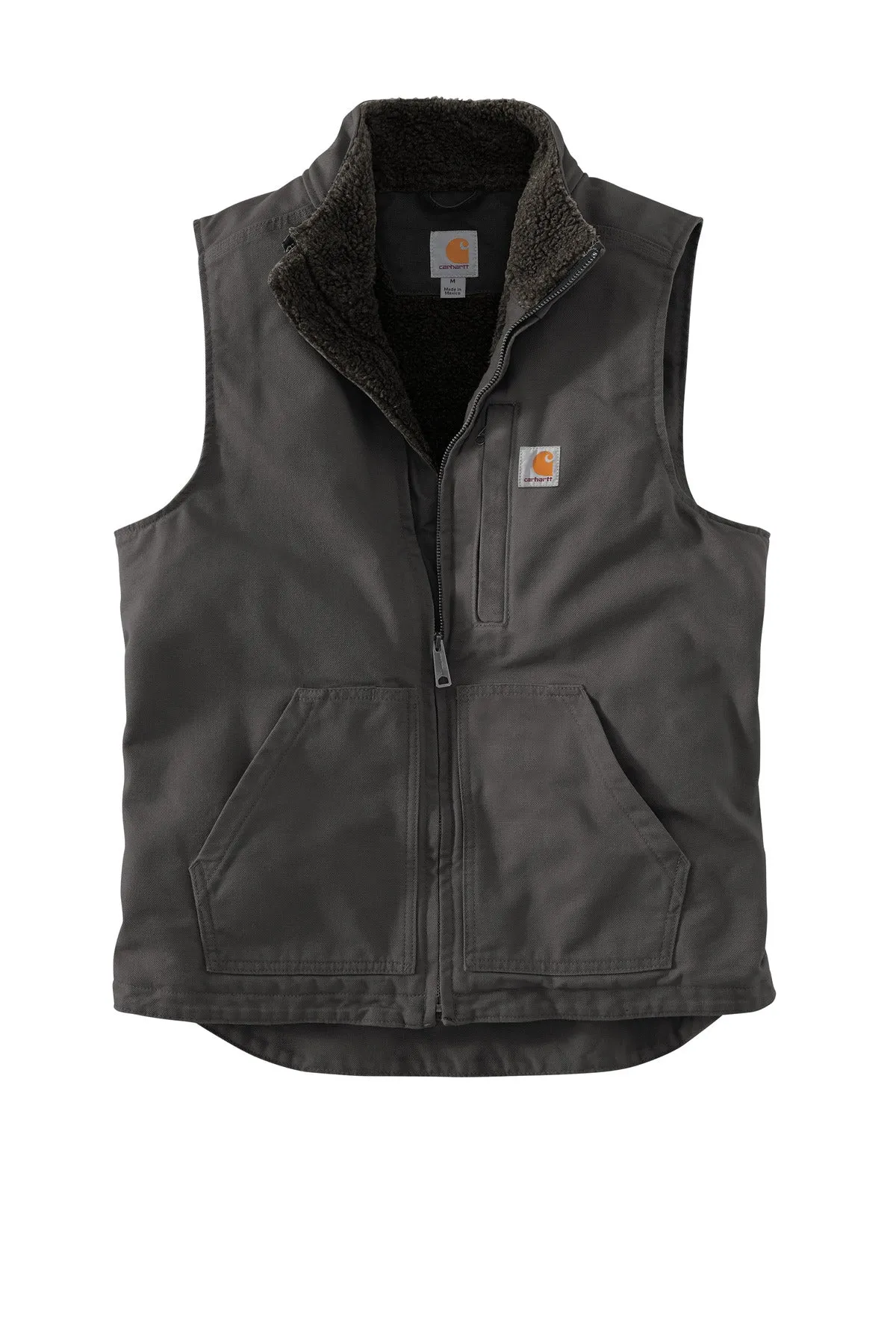 Men's Mock Neck Vest with Sherpa Lining