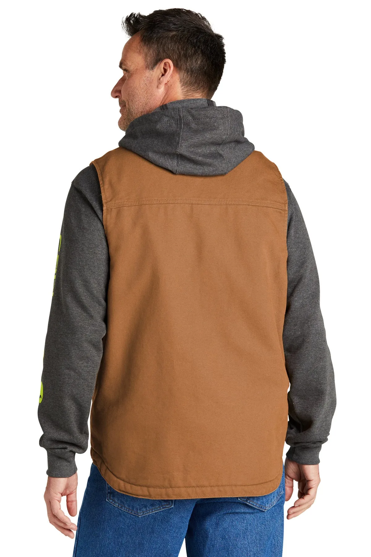 Men's Mock Neck Vest with Sherpa Lining