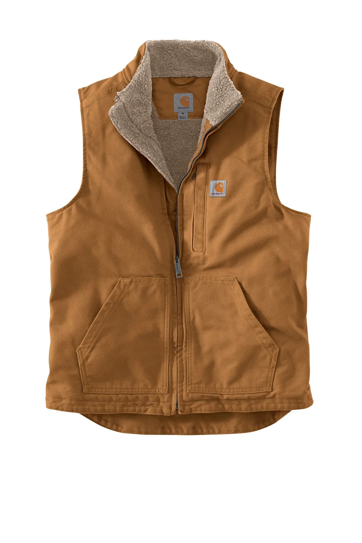 Men's Mock Neck Vest with Sherpa Lining