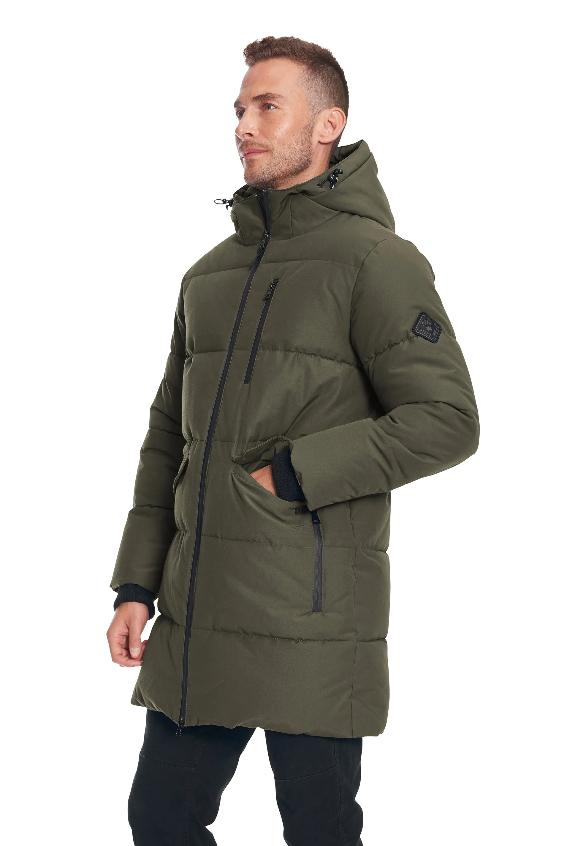 Olive JASPER Men's Vegan Down Puffer Coat