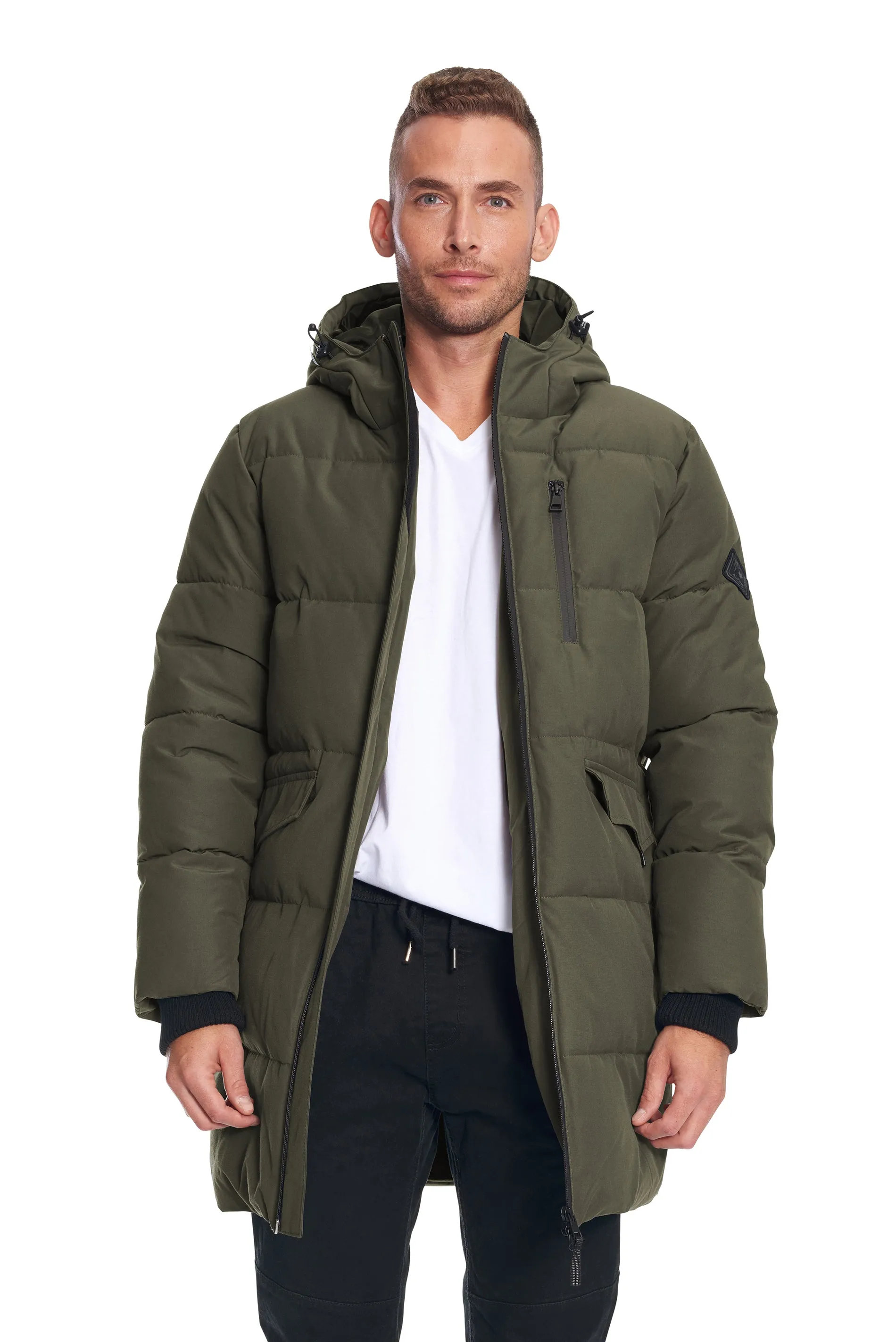 Olive JASPER Men's Vegan Down Puffer Coat