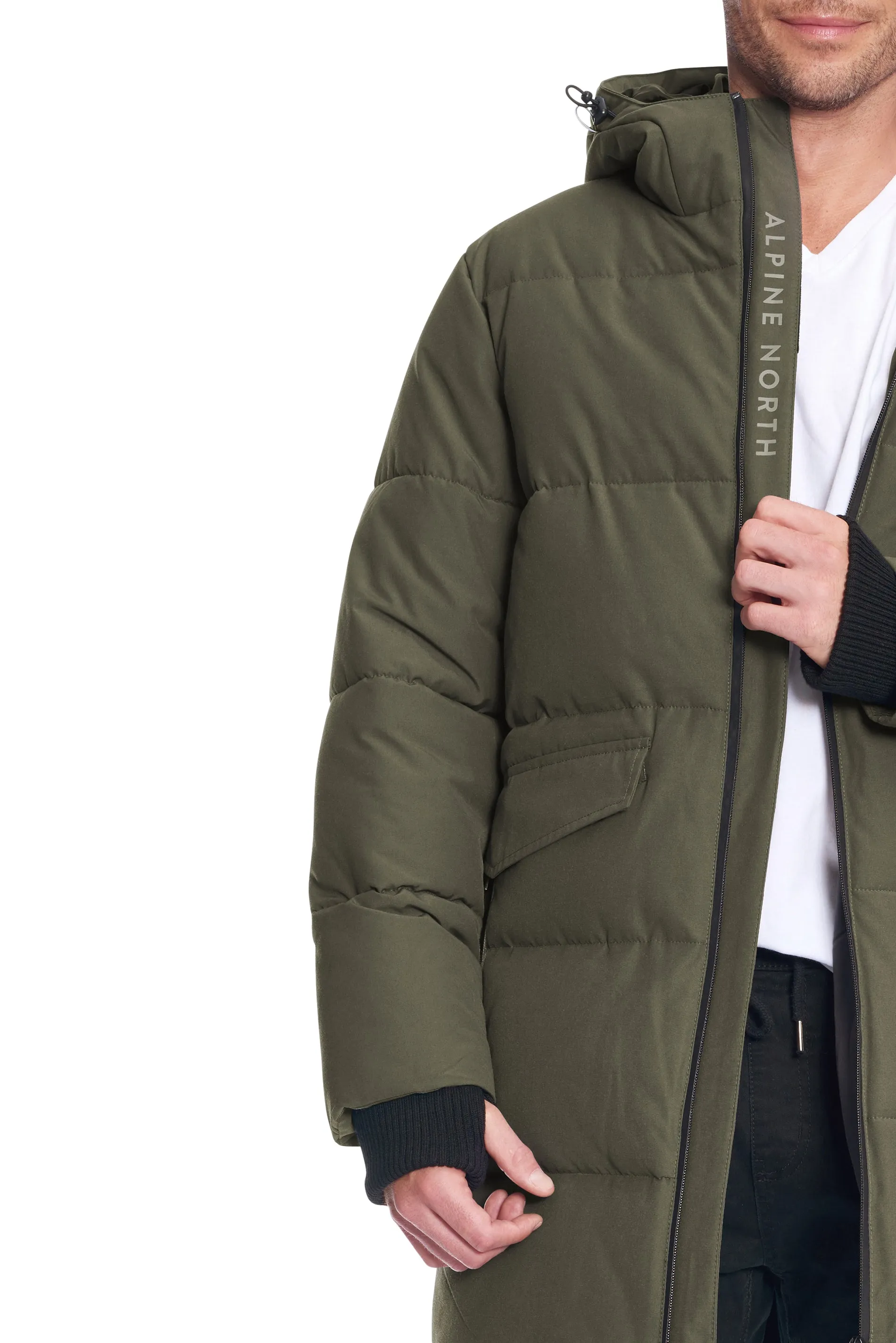 Olive JASPER Men's Vegan Down Puffer Coat