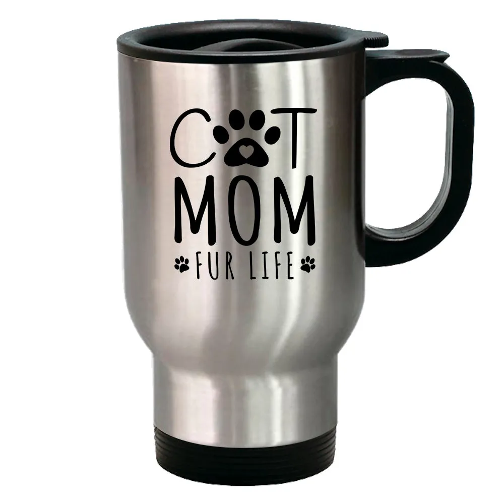 Cat Mom Fur Life Travel Mug