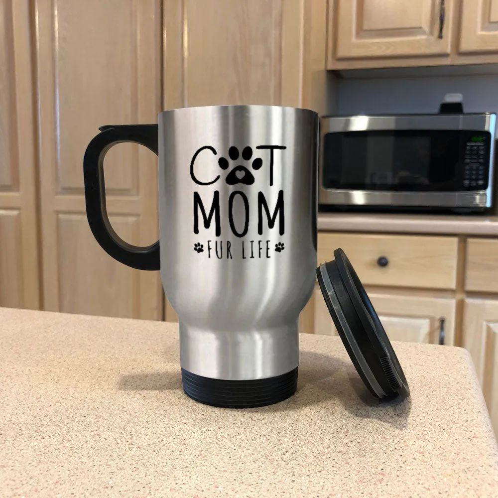 Cat Mom Fur Life Travel Mug