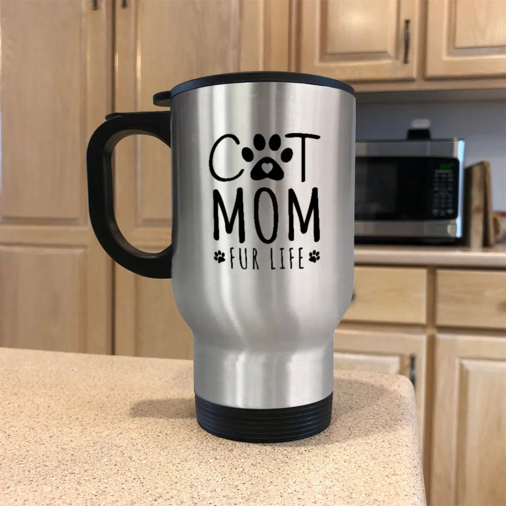 Cat Mom Fur Life Travel Mug