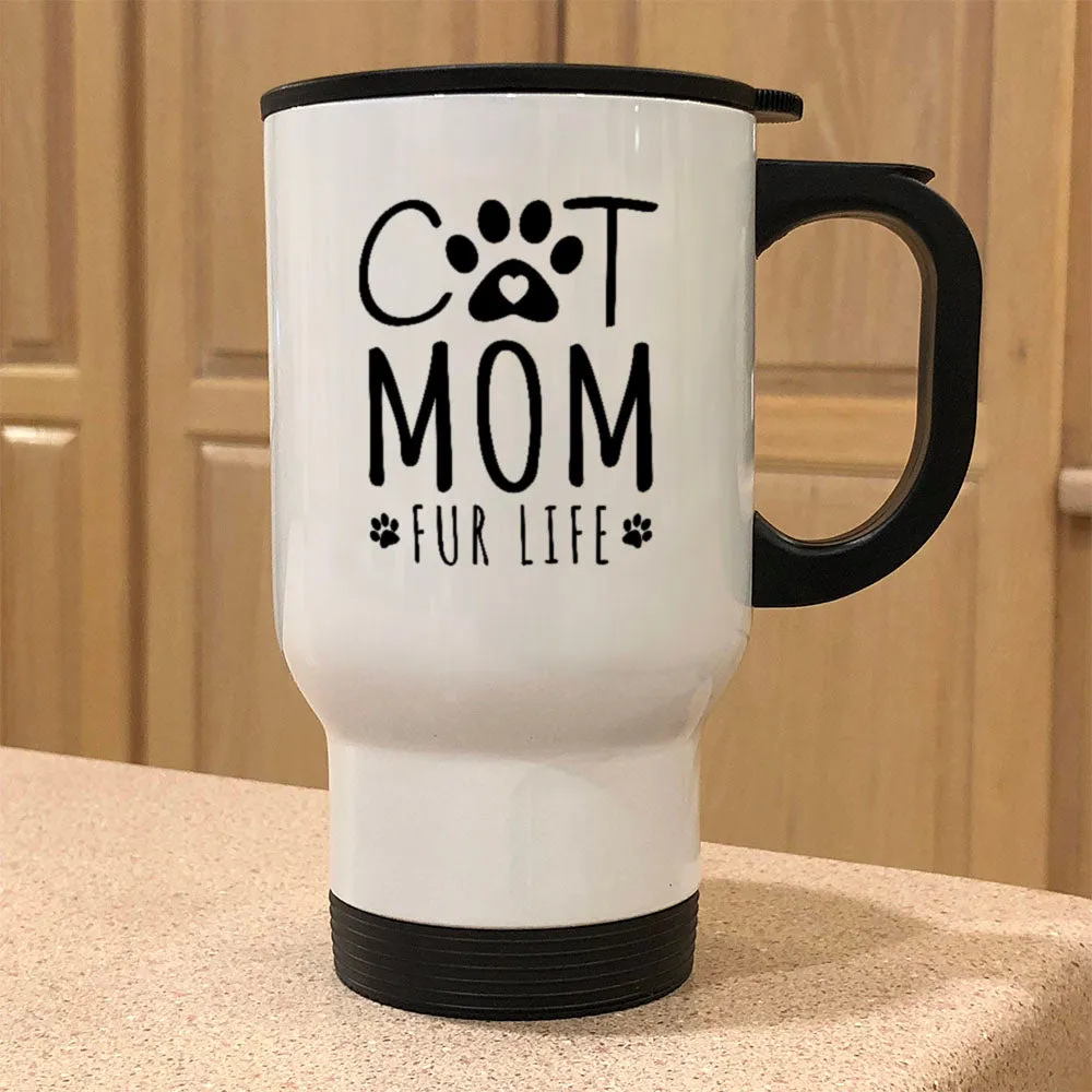 Cat Mom Fur Life Travel Mug