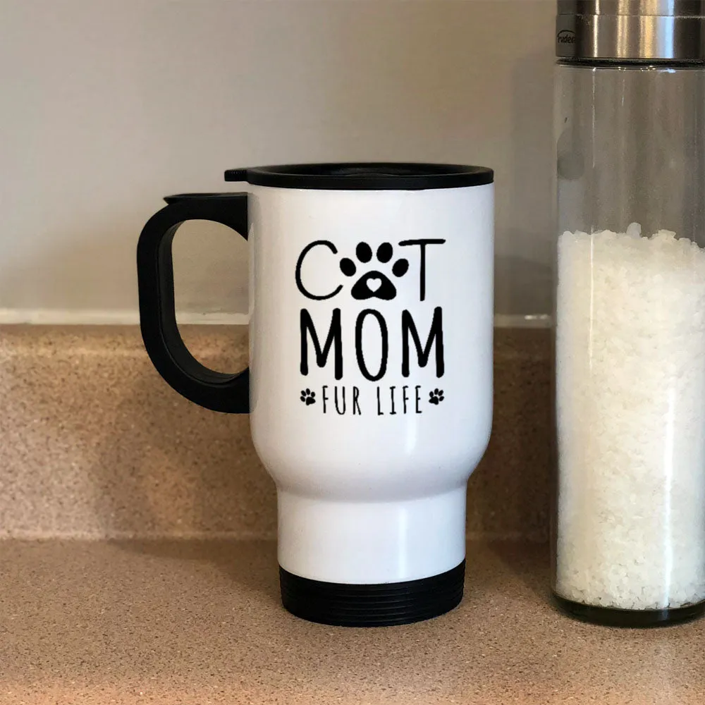 Cat Mom Fur Life Travel Mug