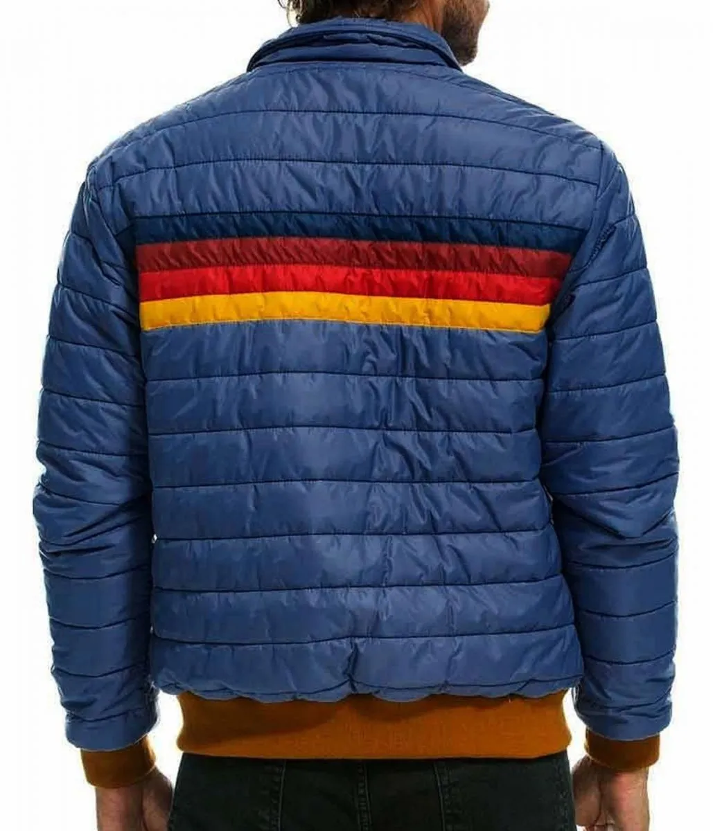 Blue Puffer Jacket worn by Alex Saxon in Nancy Drew