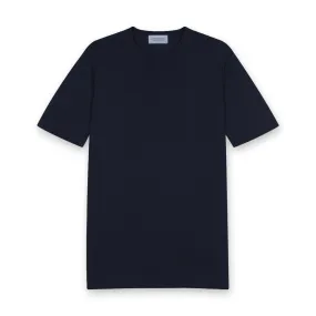 Lorca Navy Sea Island Cotton T-Shirt