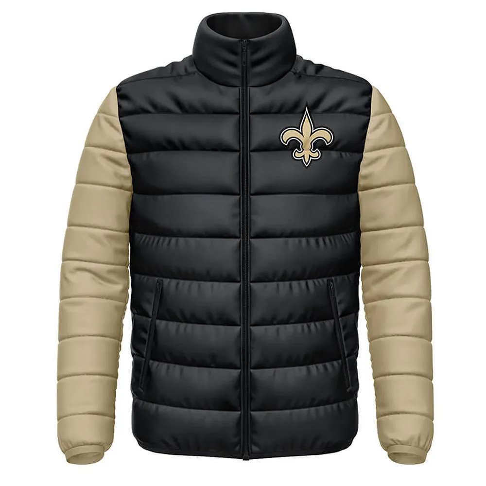 Varsity Puffer Jacket representing New Orleans Saints