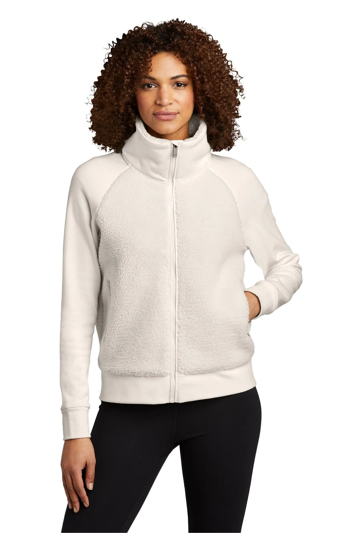 Ladies Luuma Sherpa Full-Zip LOG815 Ivory Snow