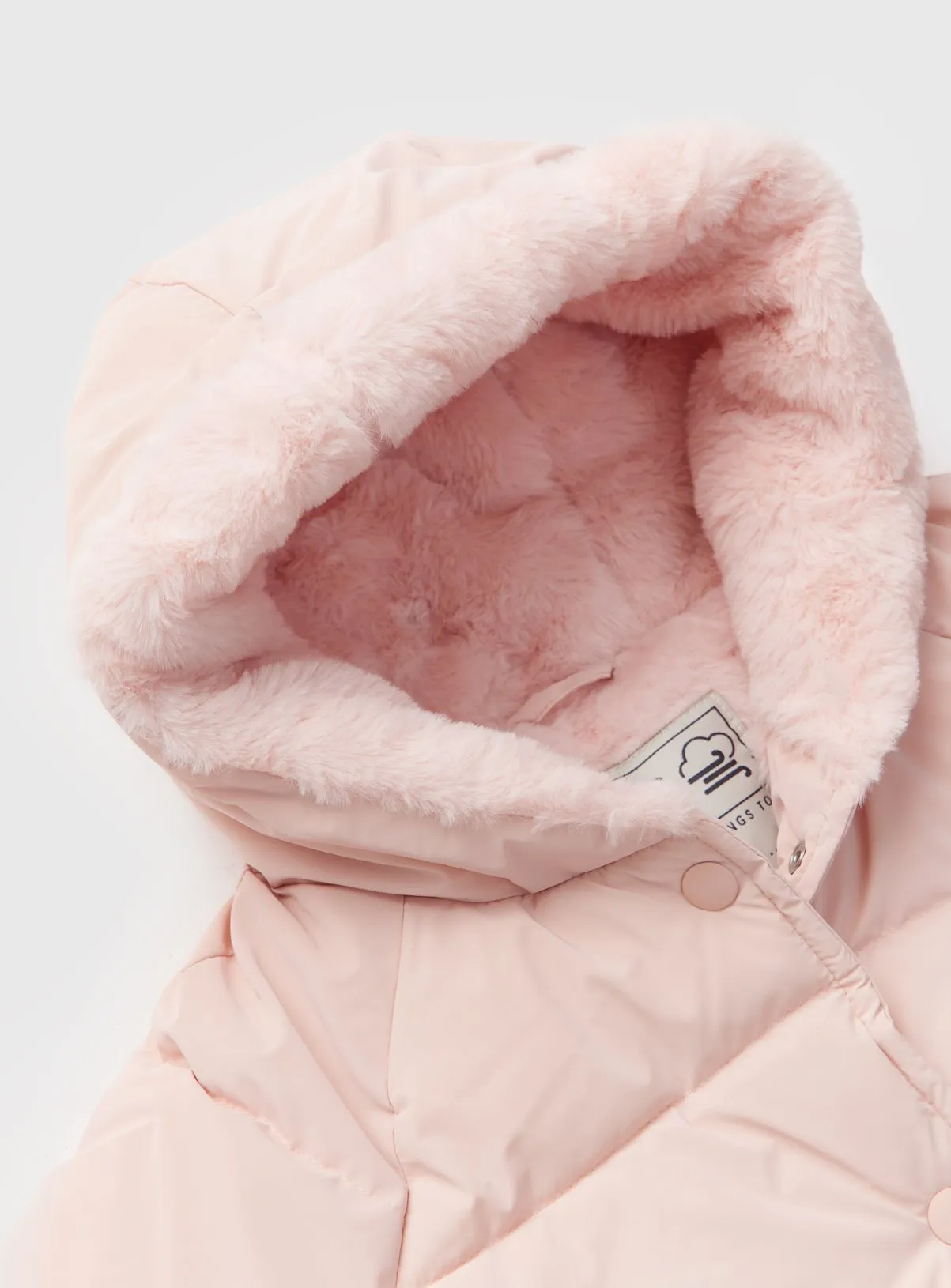 Pink Longline Puffer Jacket 1-2 years