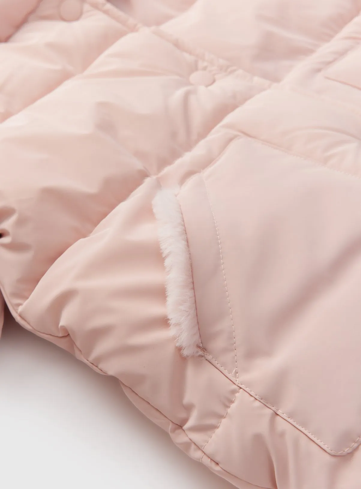 Pink Longline Puffer Jacket 1-2 years