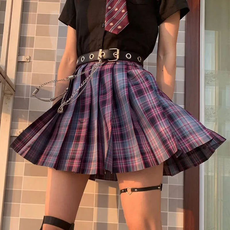 Egirl Plaid Pleated Skirt