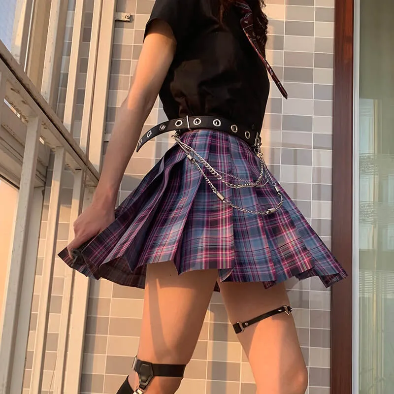 Egirl Plaid Pleated Skirt