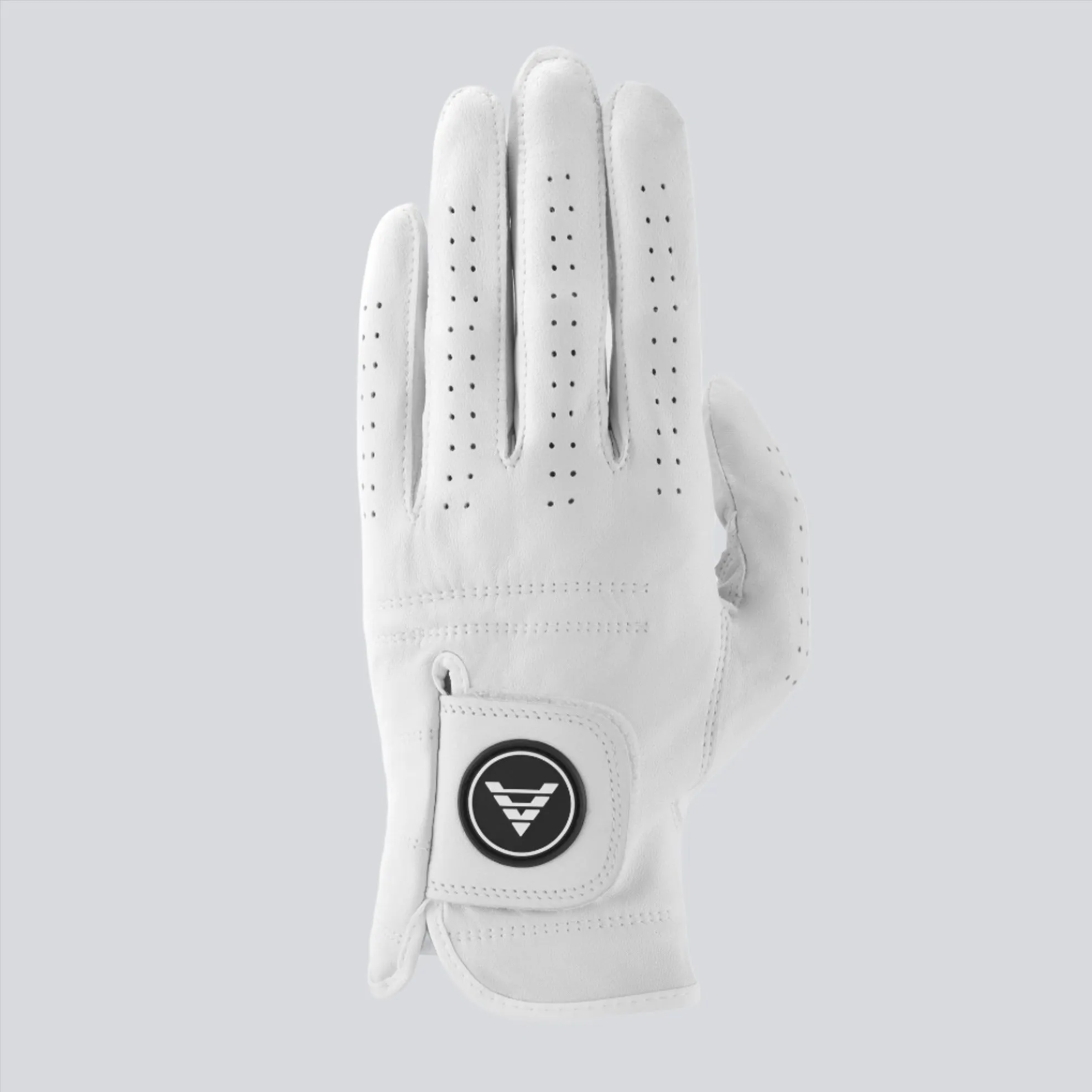 Black White Golf Glove with Premium Cabretta Leather