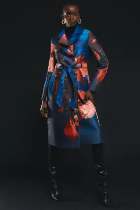 Printed Shadow Droplet Trench Coat by Karen Millen